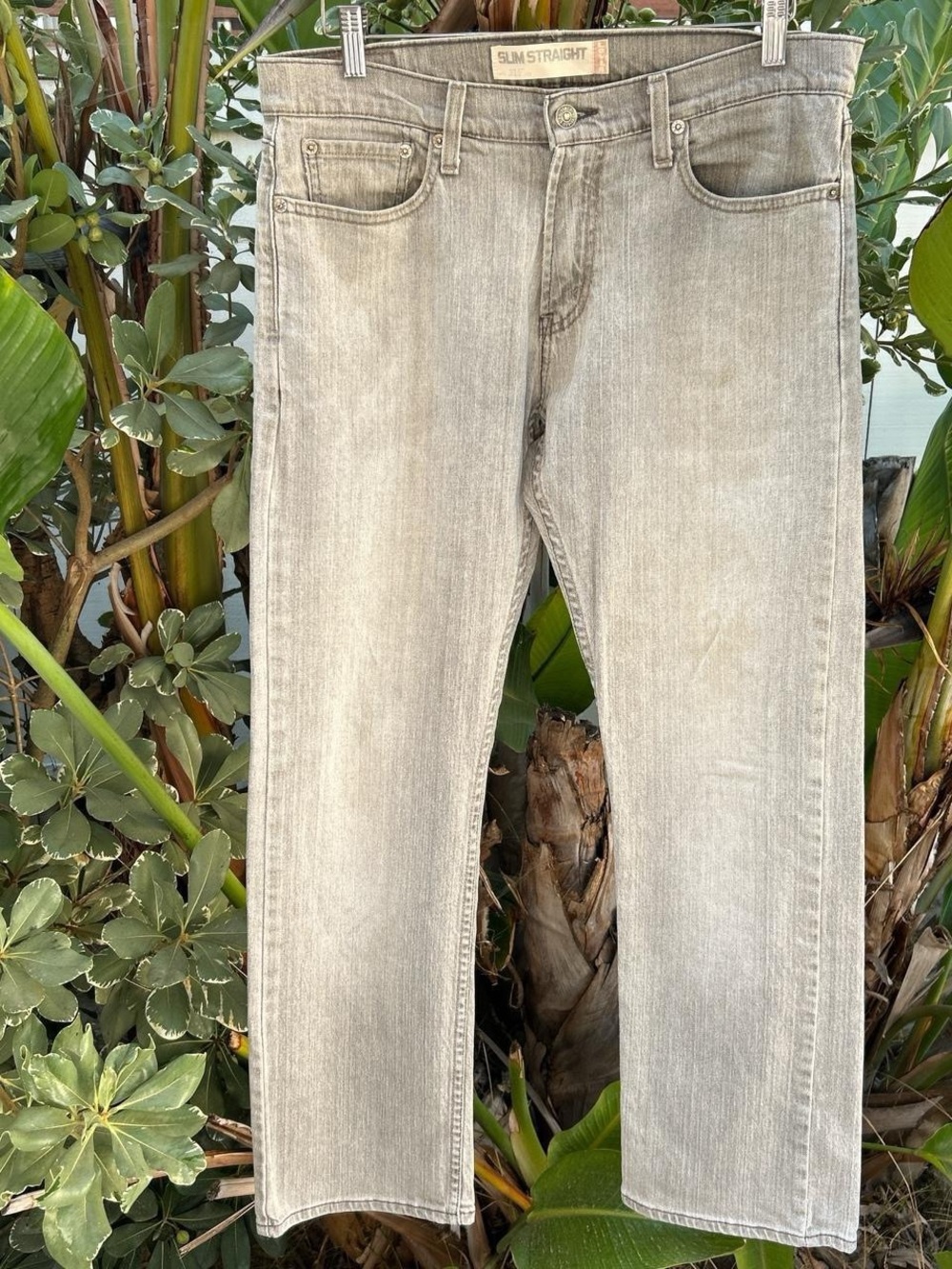 Vintage 2007 Levi’s 514 Slim Straight Jeans 33x30 Gray Wash Denim